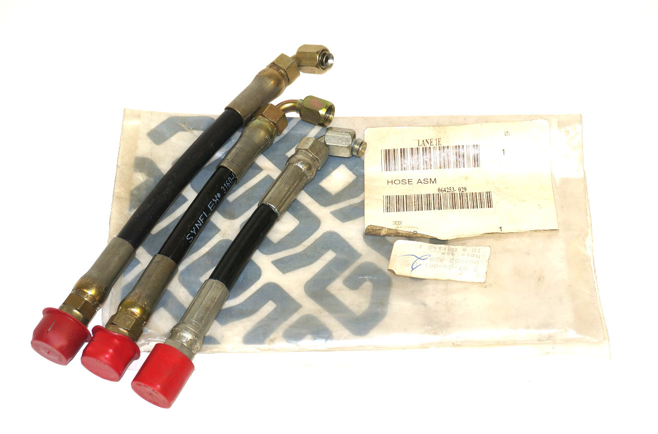 Used LOT OF 3 NEW CROWN LIFT 064253-029 HOSE ASSEMBLY 064253029