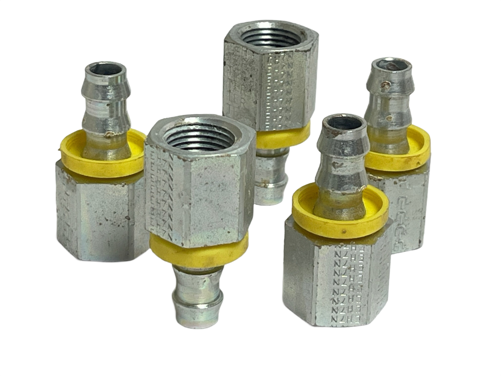 Used Lot of 5 Parker 30282-6-6 Push-On Field Attachable Hose Fittings 3/8" - NSNP