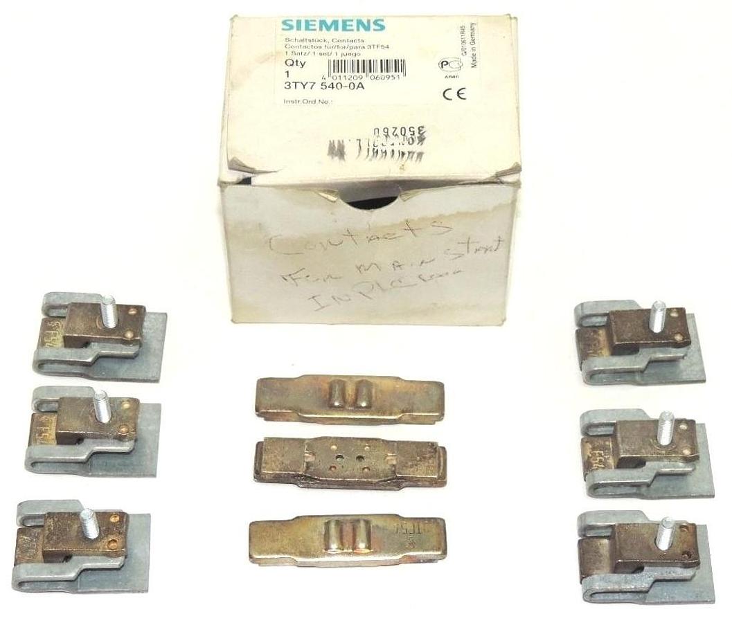 Used NIB SIEMENS 3TY7 540-0A MAIN CONTACT KIT FOR 3TF54 3TY75400A