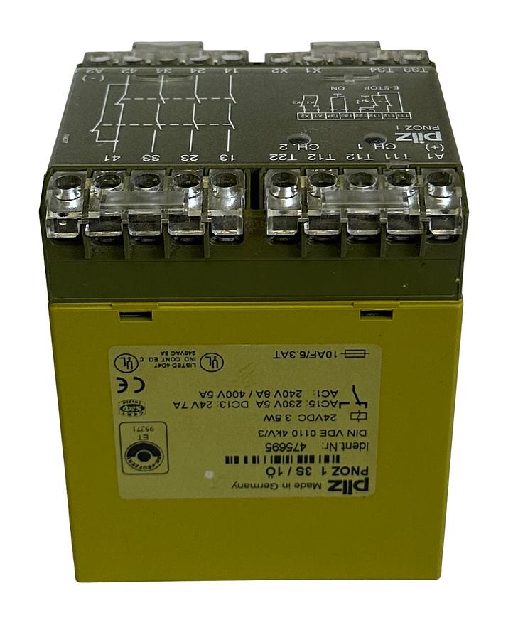 Used PILZ PNOZ 1 3S/1Ö / PNOZ13S1O SAFETY RELAY 24Vdc 3.5W DIN VDE 475695