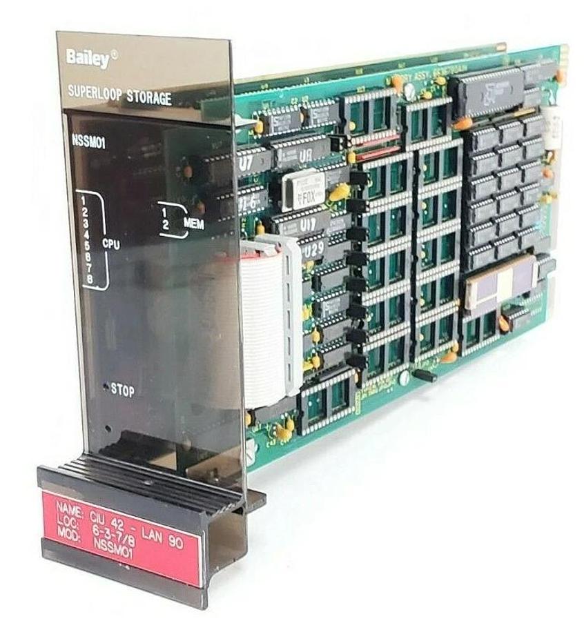 Used BAILEY CONTROLS NSSM01 MODULE SUPER LOOP STORAGE 5-15VDC 27.4VA