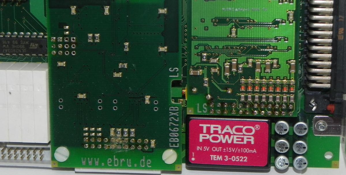 Used EBRU EB0671XC LS BOARD W/ EB0672XB BOARD INCLUDES TRACO TEM 3-0522, TEM30522