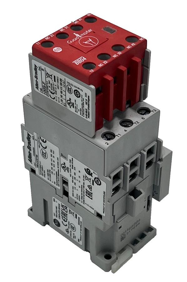 Used ALLEN-BRADLEY 100S-C37EJ14BC Ser C GUARDMASTER CONTACTOR 37A 600V 24VDC Coil 4P