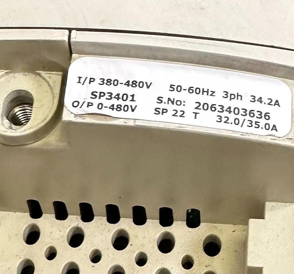 Used FOR PARTS CONTROL TECHNIQUES SP3401 SP UNIDRIVE I/P 380-480V 50/60Hz 34.2A