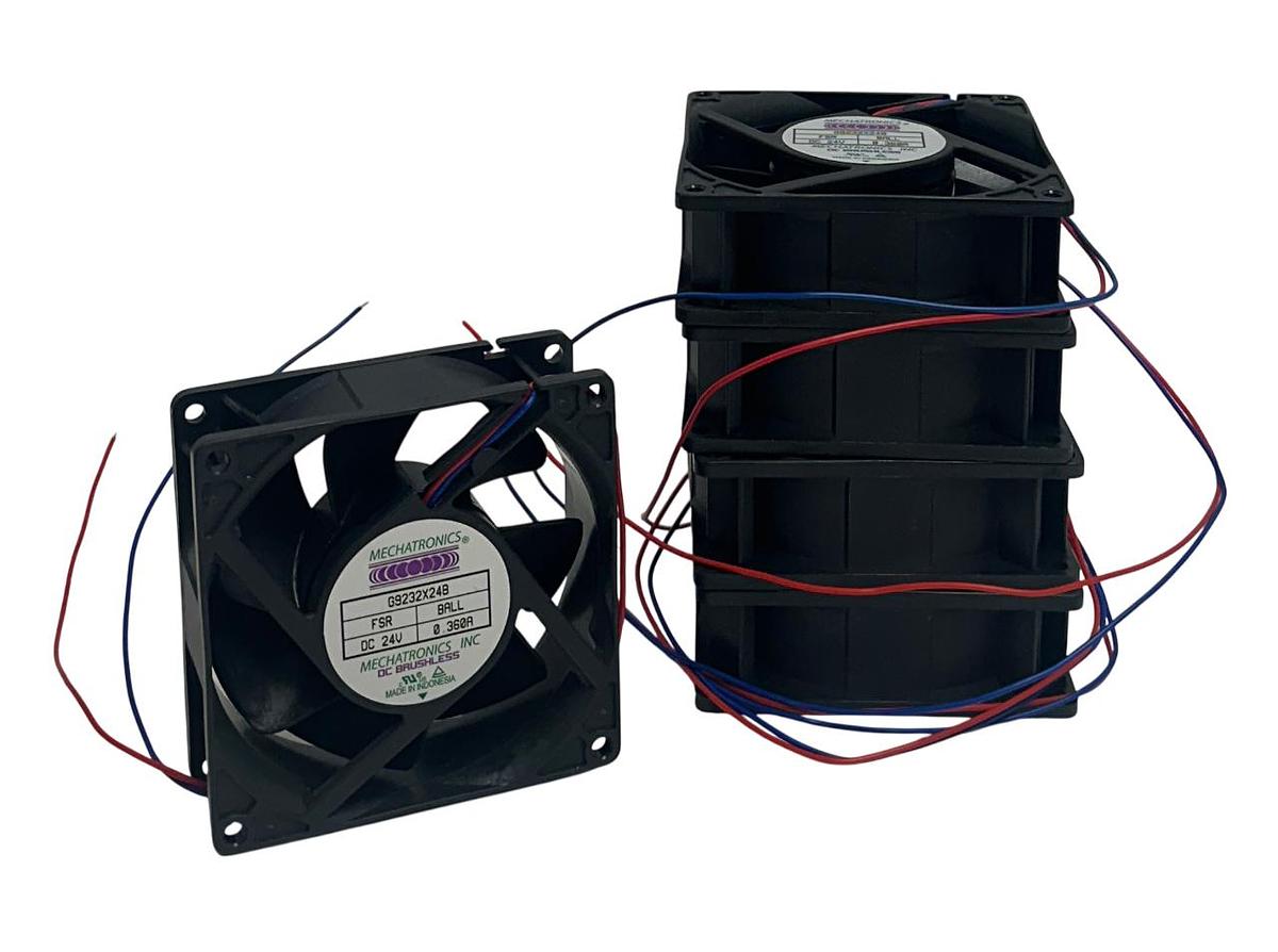 Used 5 MECHATRONICS G9232X24B-FSR / G9232X24B DC BRUSHLESS FANS 24VDC BALL NSNP