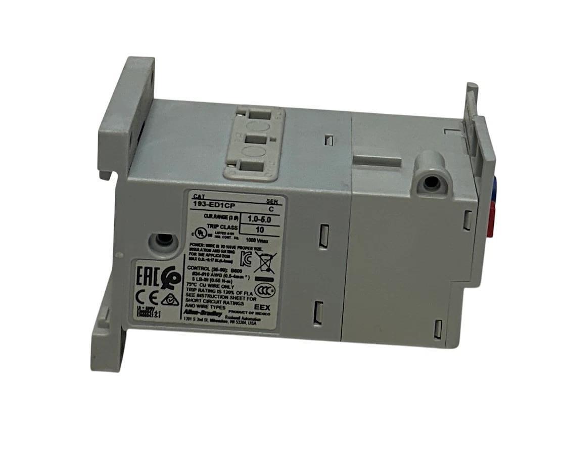 ALLEN BRADLEY 193-ED1CP /C E1 Plus OVERLOAD RELAY CLASS 10 1.0-5.0A MANUAL NSMP