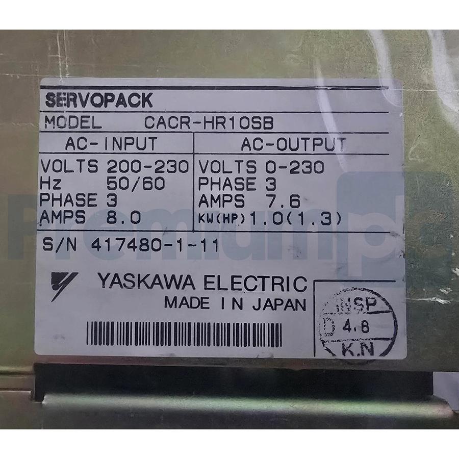 YASKAWA CACR-HR10SB ServoPack AC Servo Drive for CNC 1kW/1.3HP 3PH 200-230V NSNP