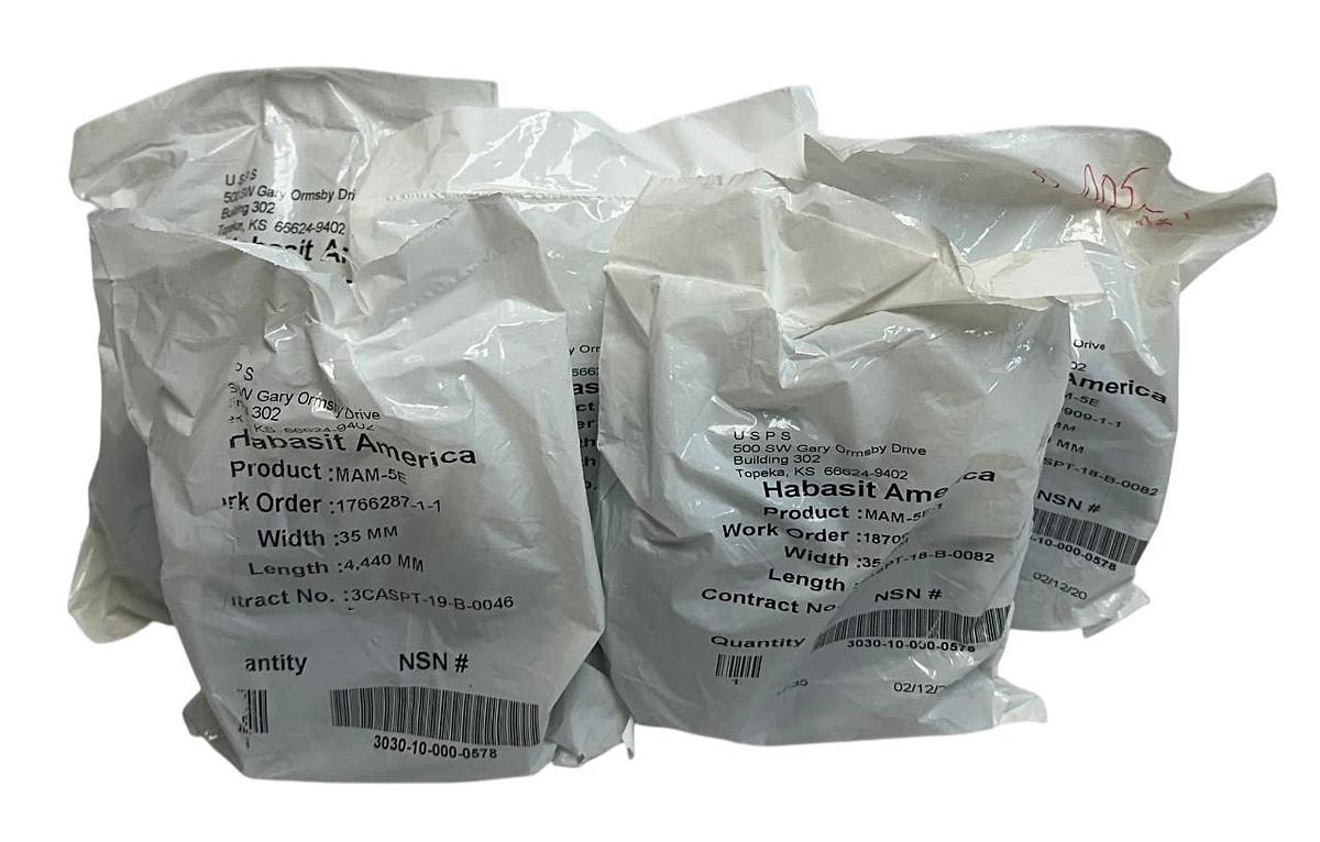 Used 5 HABASIT AMERICA MAM-5E / MAM5E CONVEYOR BELTS W: 35mm L: 4,440mm OEM NSFS