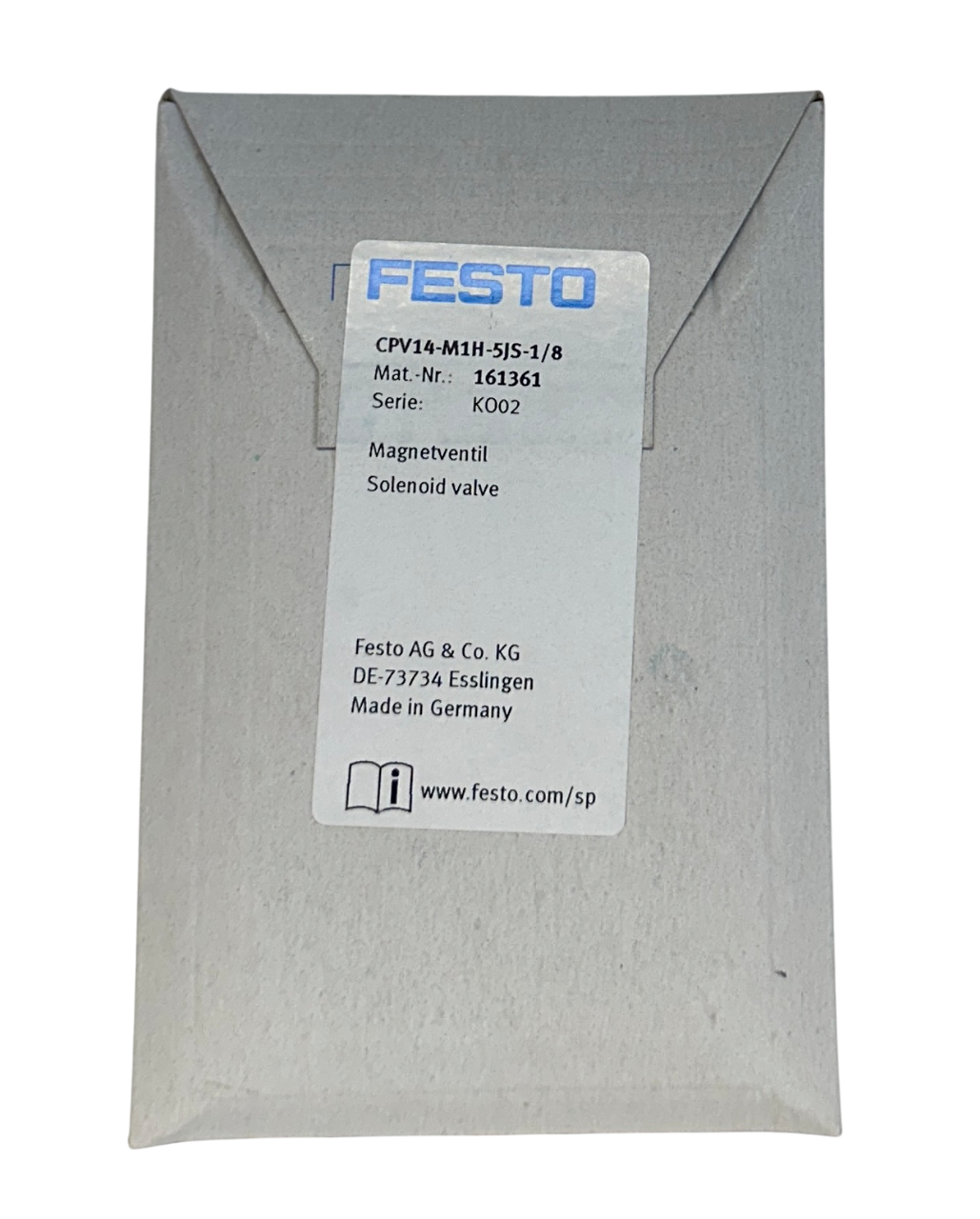 FESTO CPV14-M1H-5JS-1/8 / 161361 PNEUMATIC SOLENOID VALVE 24VDC 5/2 NSFS