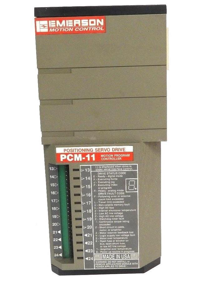 Used EMERSON PCM-11 PROGRAMMABLE CONTROL DRIVE MODULE 960158-02, PCM11, 96015802