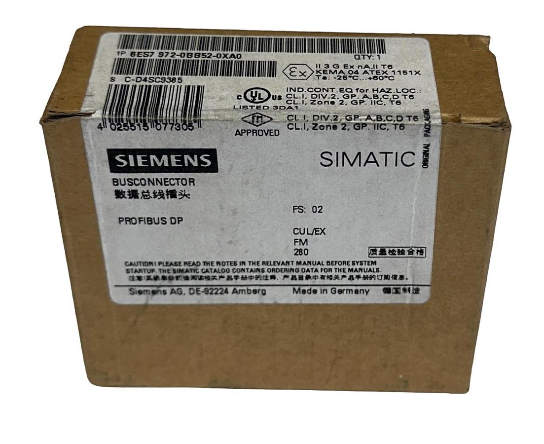 Used SIEMENS 6ES7 972-0BB52-0XA0 / 6ES79720BB520XA0 SIMATIC PROFIBUS CONNECTOR NSMP