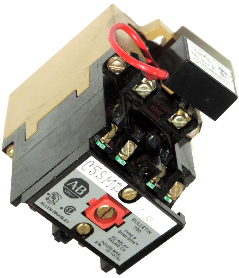 Used ALLEN BRADLEY 700-P400A1 AC RELAY WITH BUL 700 TYPE P AC RELAY 700P400A1 SER. B