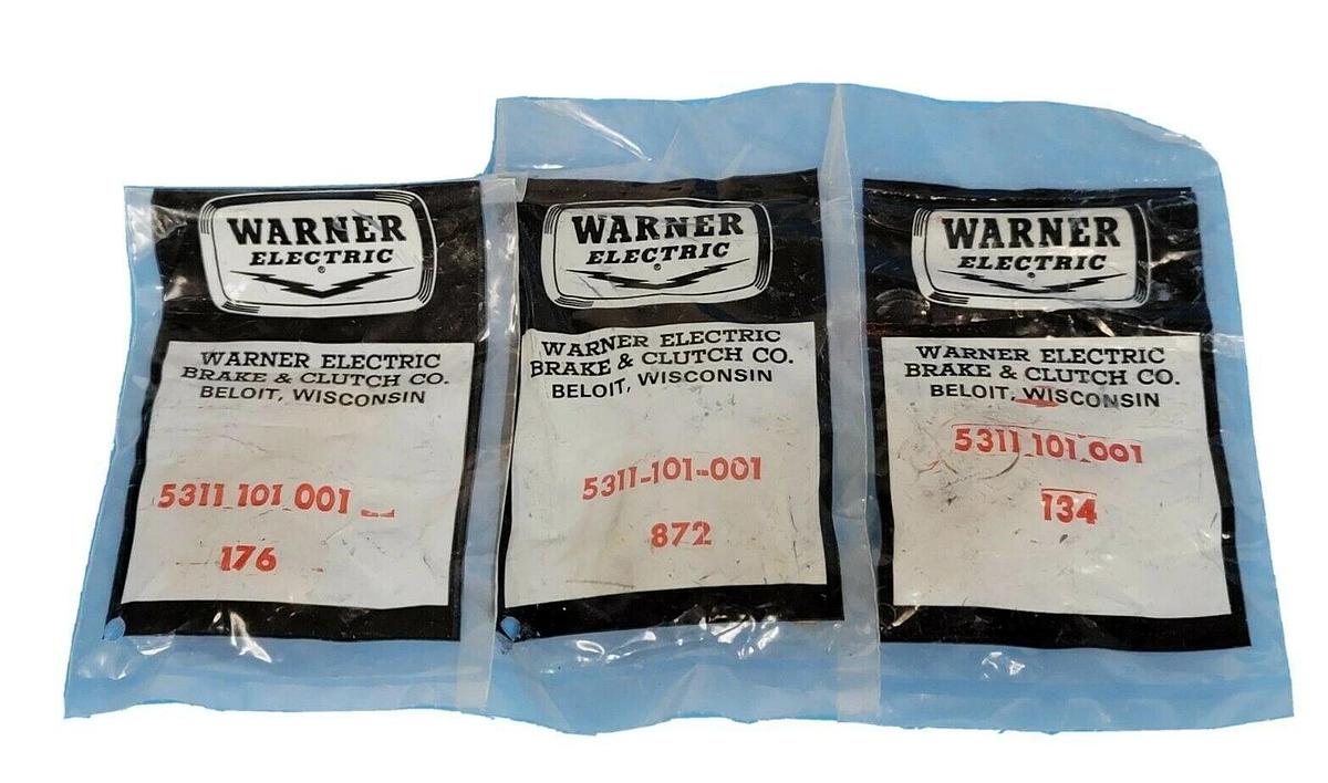 Used LOT OF 3 NEW WARNER ELECTRIC 5311-101-001 TERMINAL ASSEMBLY KITS 53110101001