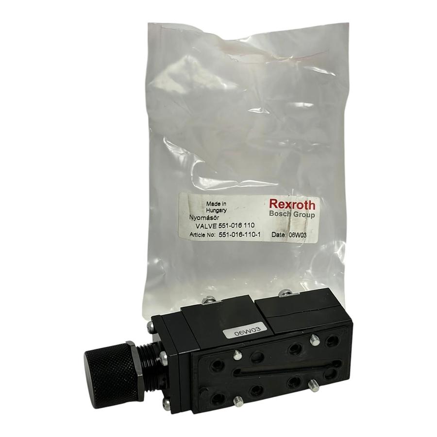 Used Rexroth Bosch Mecman 551-016 110 Pneumatic Valve Sub Base 551-441 Lot New