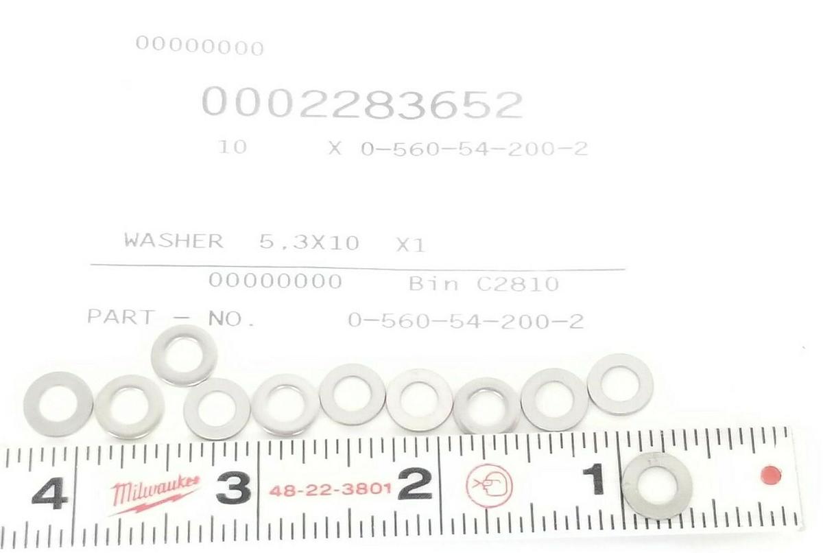 Used LOT OF 11 NEW KRONES 0-560-54-200-2 WASHERS 0002283652, 5.3X10X1