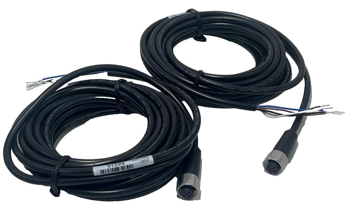 Used (2) BANNER MQDC-WDSS-0515 CORDSET M12 FEMALE STRAIGHT 5M MQDCWDSS0515, NSNP
