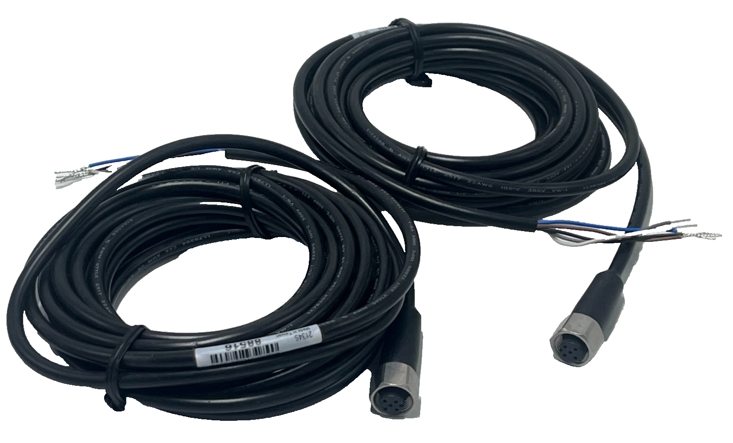 Used (2) BANNER MQDC-WDSS-0515 CORDSET M12 FEMALE STRAIGHT 5M MQDCWDSS0515, NSNP