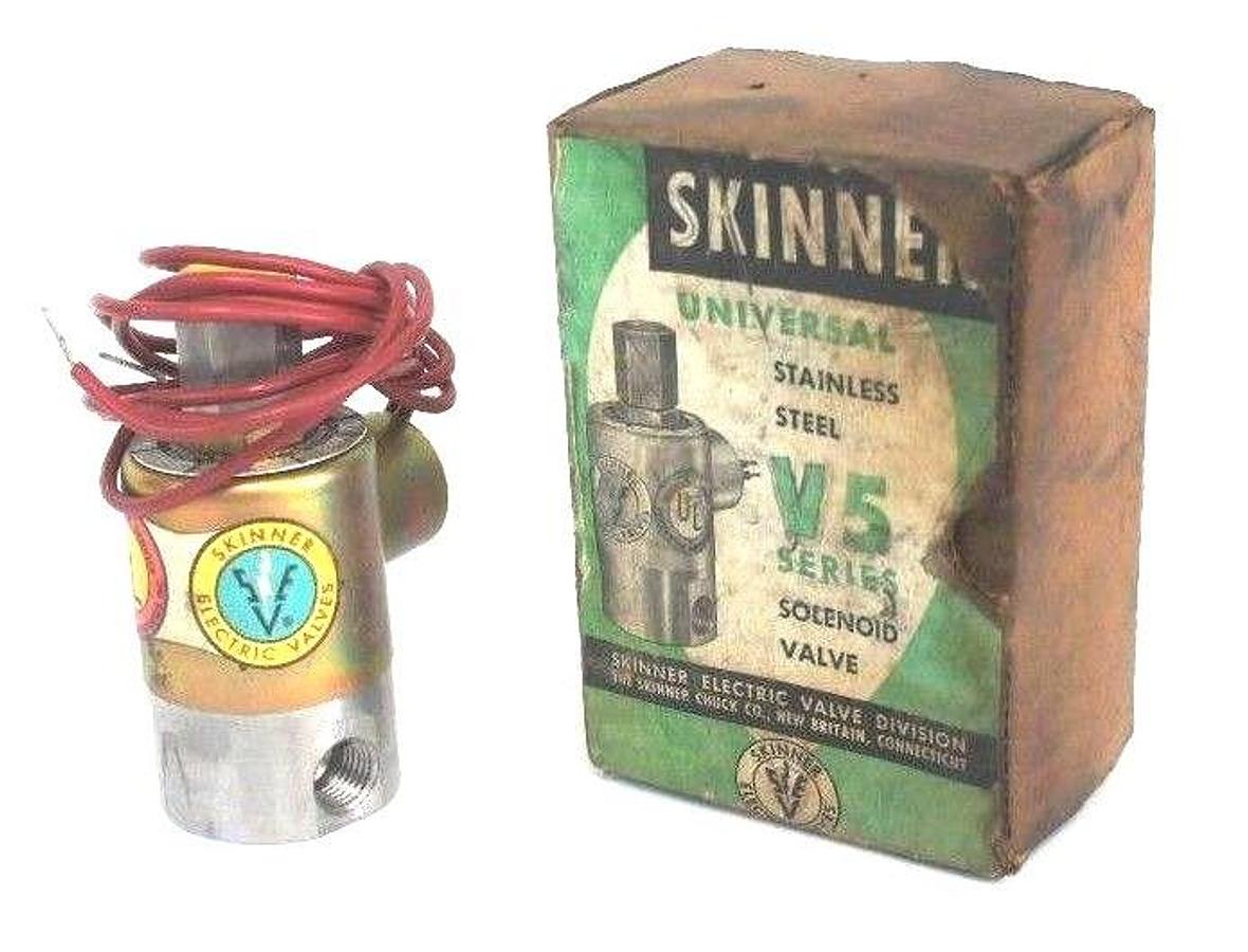 NIB SKINNER V55DB2075 SOLENOID VALVE V5 SERIES 115V, 60HZ, 10 W, 75 PSI