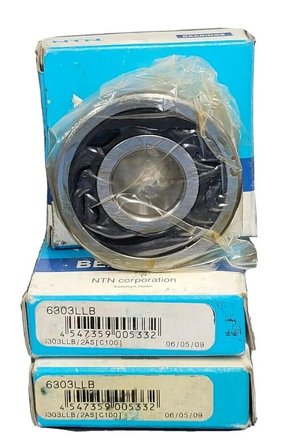 Used LOT OF 3 NEW NTN 6303LLB SMALL SIZE BALL BEARINGS