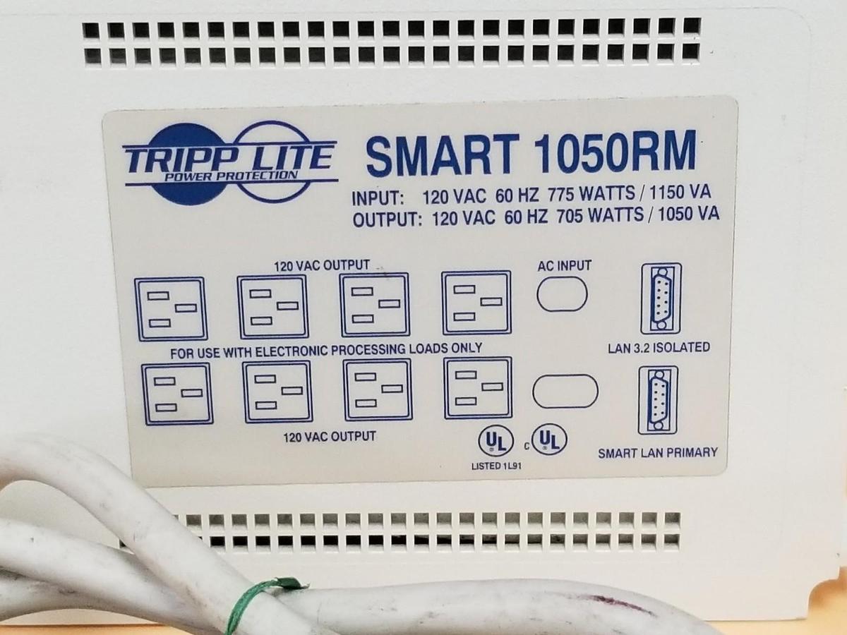 Used TRIPP LITE SMART-1050RM POWER SUPPLY 120VAC 60HZ 775W 1150VA IN. 120VAC 60HZ OUT
