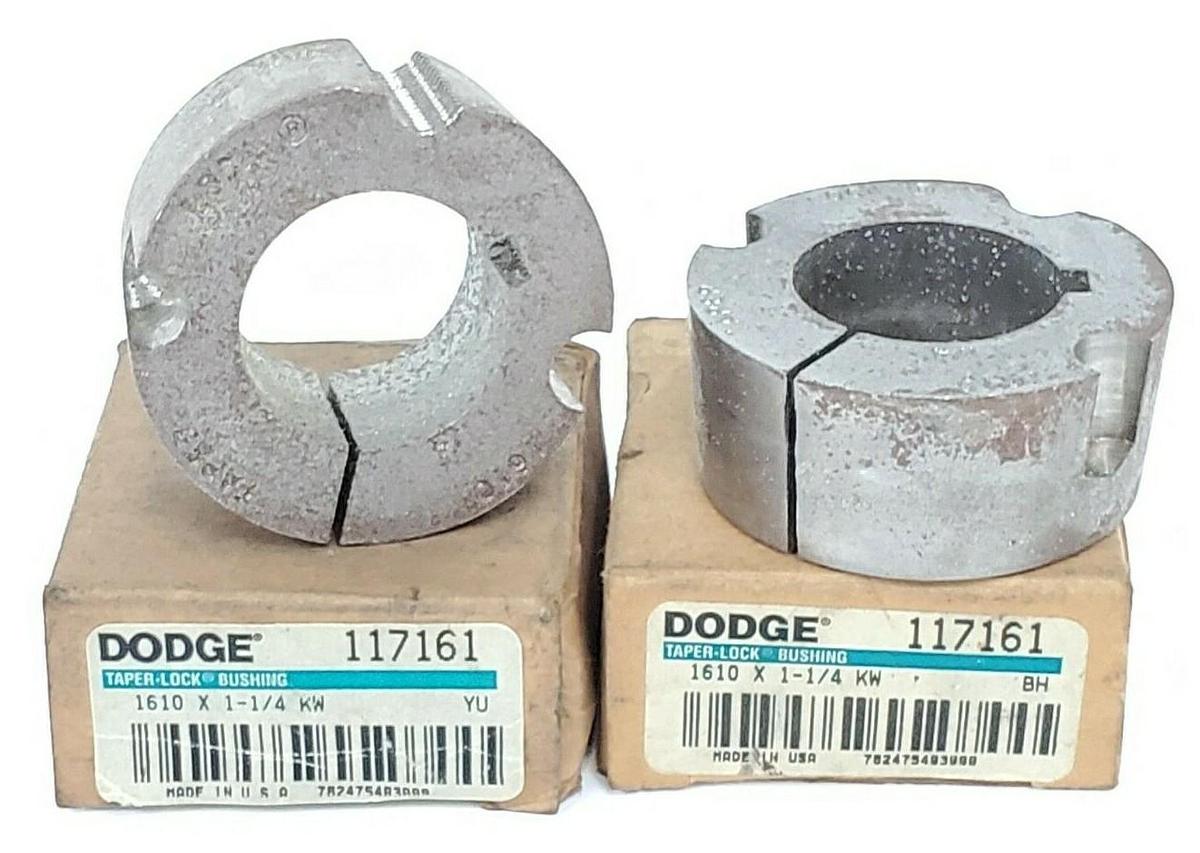 Used LOT OF 2 NIB DODGE 117161 TAPER-LOCK BUSHING 1610 X 1-1/4 KW