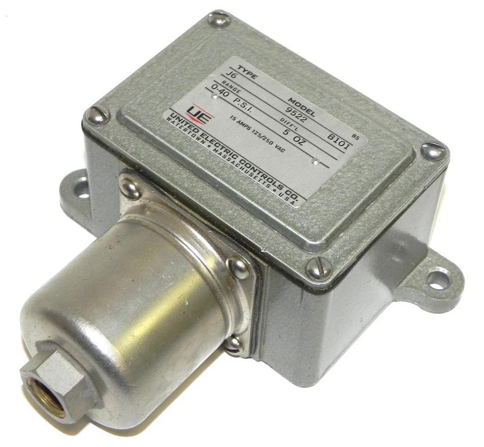 Used NIB UNITED ELECTRIC J6-9522-148 PRESSURE SWITCH 0-40PSI, J695SS148