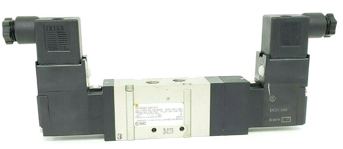 NEW SMC NVFS2320-5DZ-01T SOLENOID VALVE 24VDC 50/60HZ, 22-150 PSI