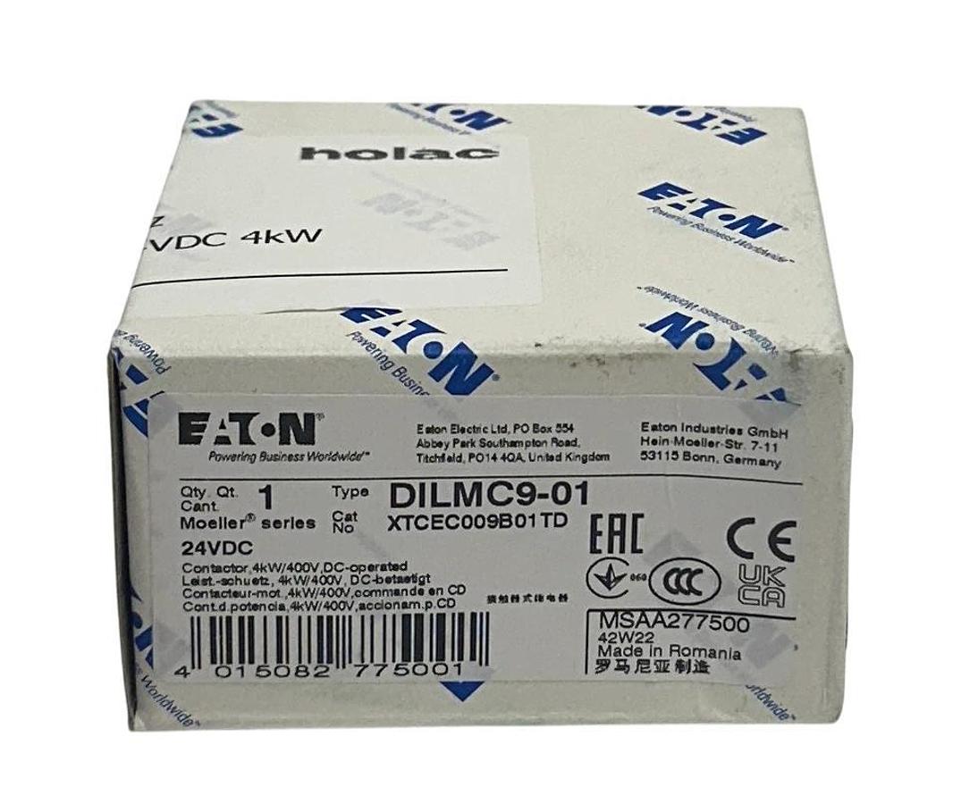 EATON DILMC9-01 / XTCEC009B01TD MOELLER SERIES CONTACTOR 24VDC MSAA277500 NSMP