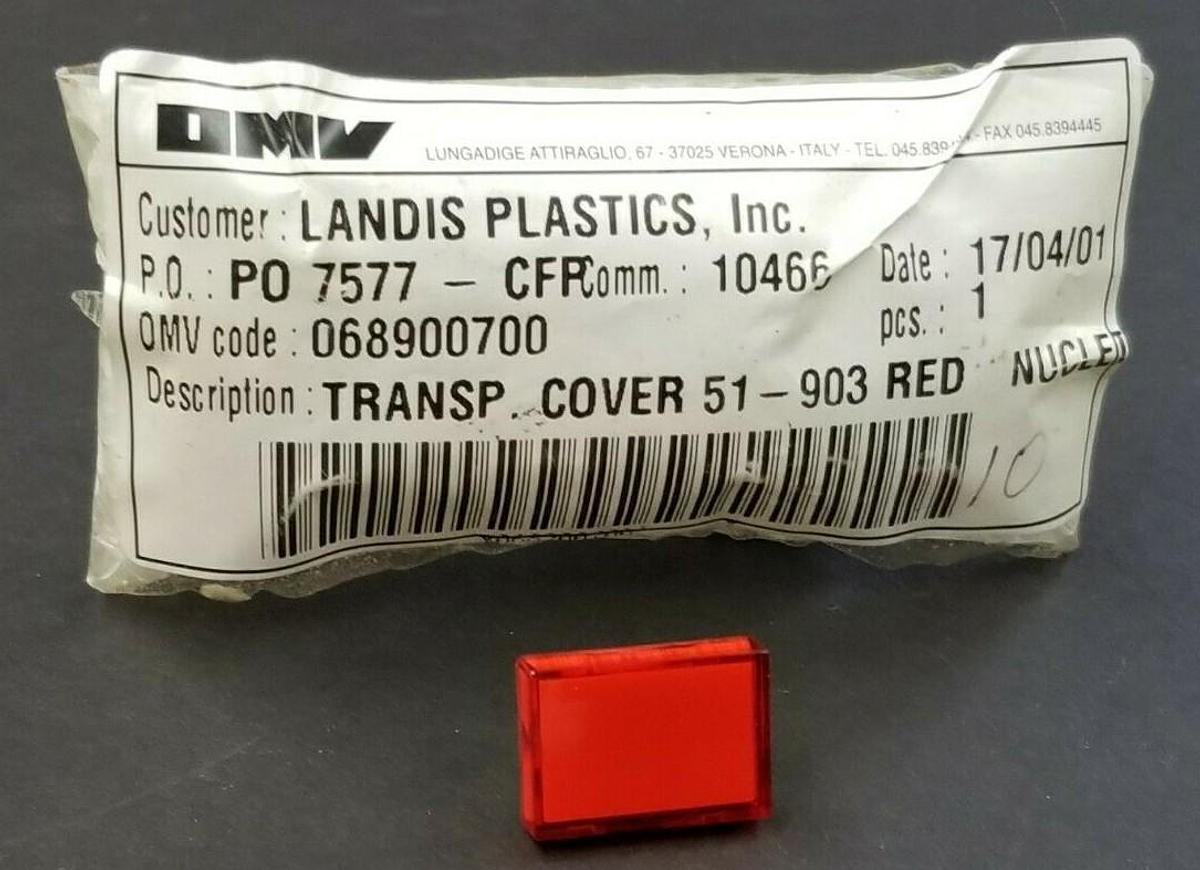 Used NEW OMV MACHINERY 51-903 RED TRANSPARENT COVER 51903