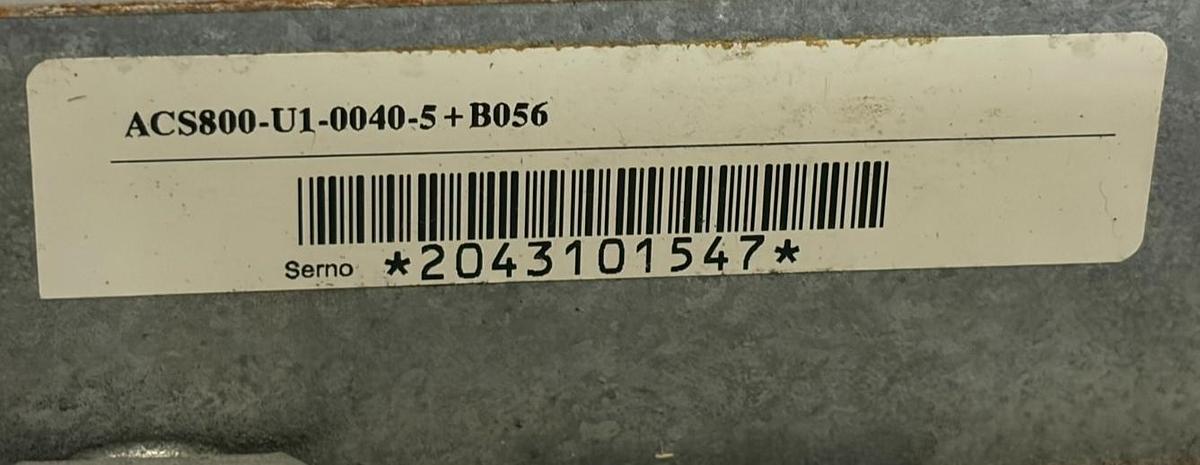Used ABB ACS800-U1-0040-5+B056 Variable Frequency VFD AC Drive 40 HP 52A