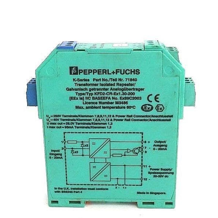 Used PEPPERL+FUCHS KFD2-CR-EX1.30-200 ISOLATED SAFETY BARRIER 71840 KFD2CREX130200