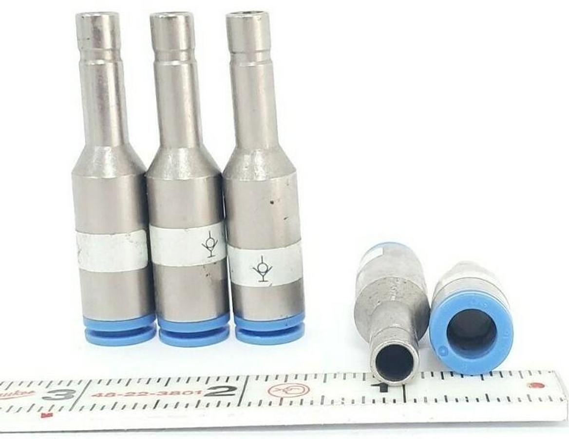 Used LOT OF 5 NEW SMC KCJ08-99 KC SELF SEAL FITTINGS KCB27, 8MM (5/16")