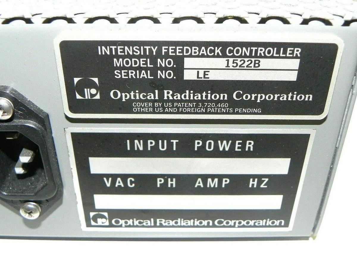Used OPTICAL RADIATION CORPORATION 1522B INTENSITY FEEDBACK CONTROLLER