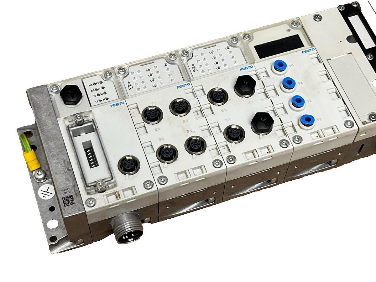 Used Festo CPX/MPA-S Terminal | EtherNet/IP CPX-FB32 | (9) VPPM Proportional (6) MPA2