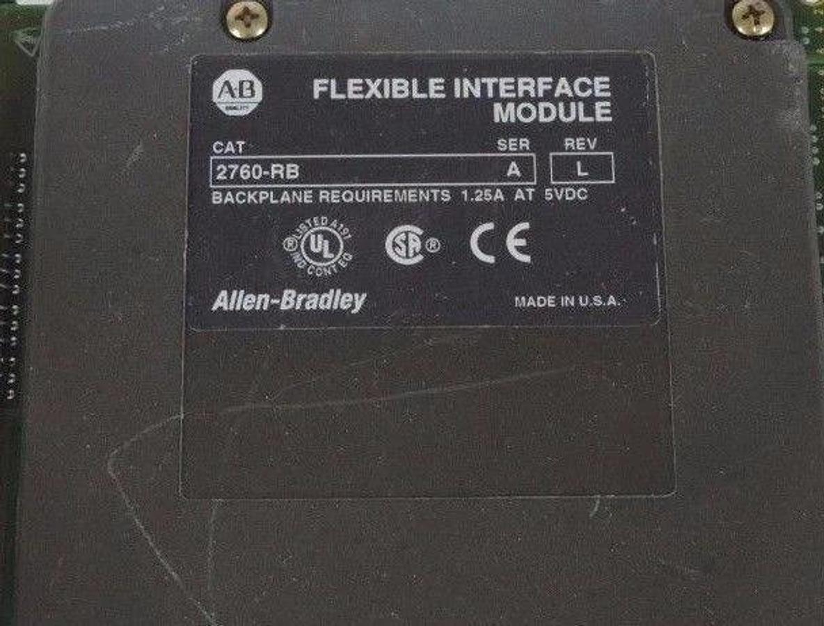 Used ALLEN BRADLEY 2760-RB FLEXIBLE INTERFACE MODULE SER A REV L 2760RB