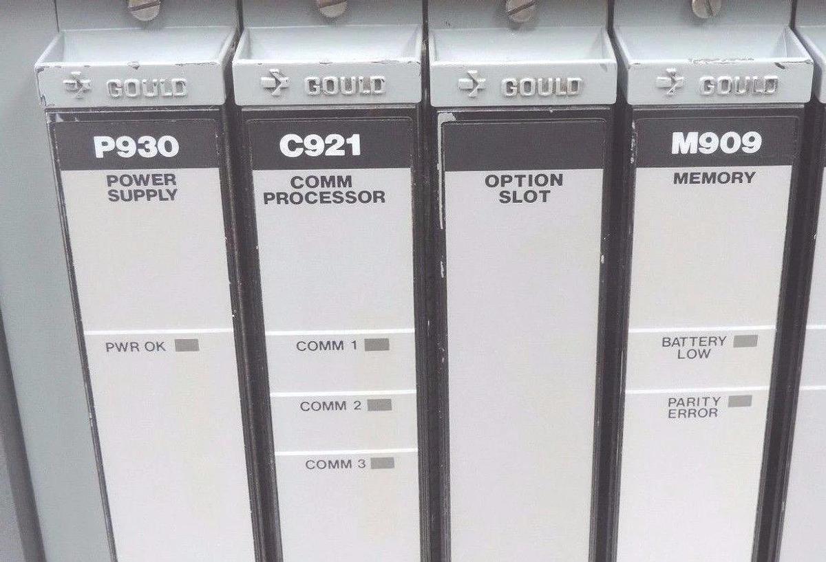 Used GOULD MODICON AS-984B-128 MODULE 200 I / O SYS 24BIT 128K W/ S902 MEMORY MODULE