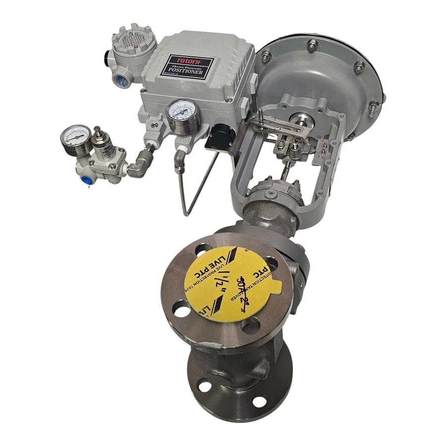 Used Koso 501T 1.5"x1.5" S/S Control Globe Valve w/ Rotork YT-1000 E/P Positioner NEW