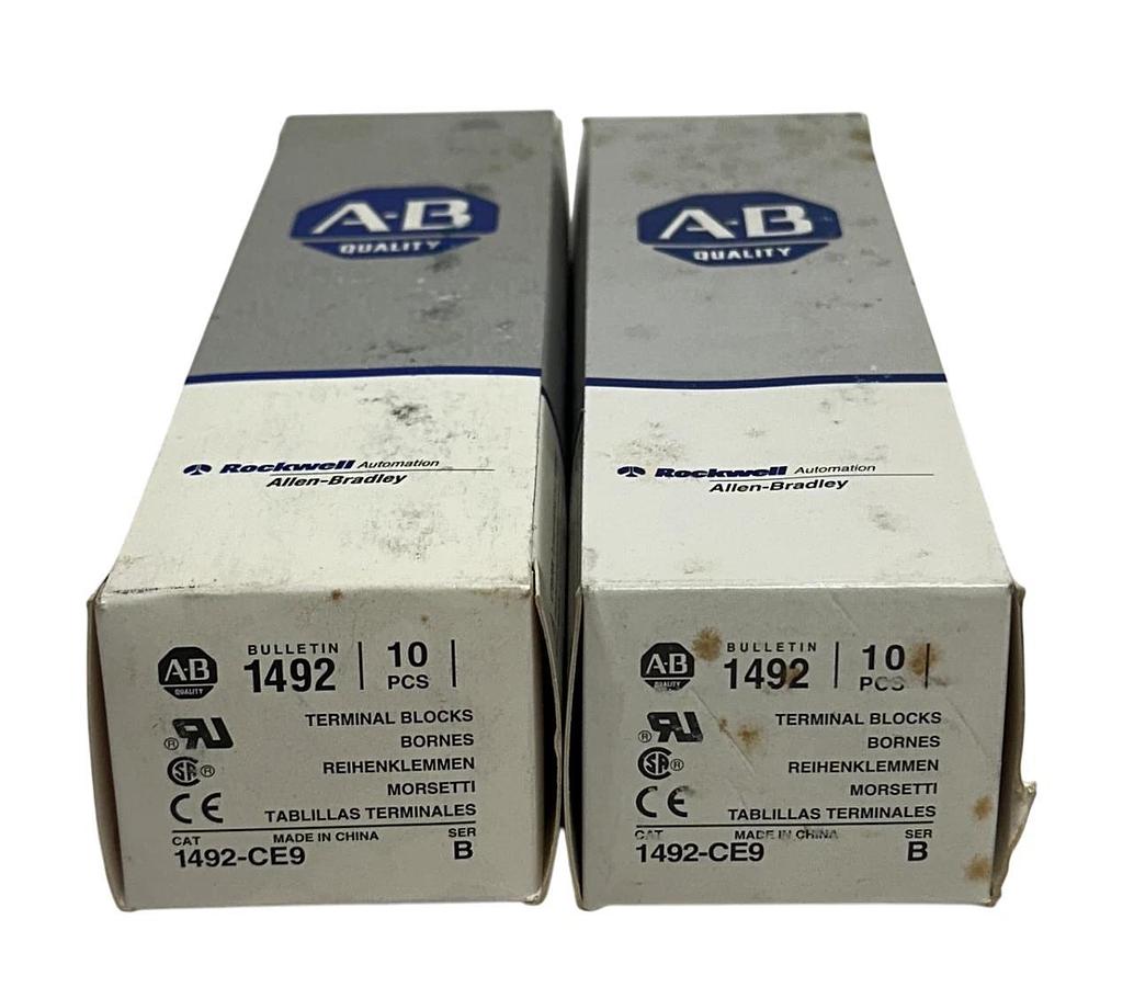 20 ALLEN BRADLEY 1492-CE9 /B BULLETIN 1492 TERMINAL BLOCKS 10A 600V WHITE NSMP