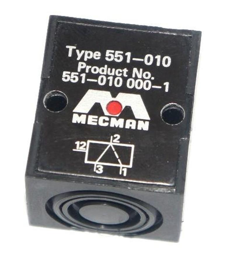Used MECMAN TYPE 551-010 VALVE PRODUCT NO. 551-010 000-1, 5510100001