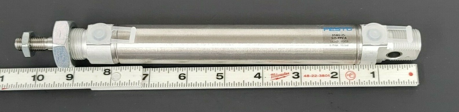 Used NEW FESTO DSNU-25-125-PPV-A PNEUMATIC CYLINDER 19249 PMAX. 10 BAR