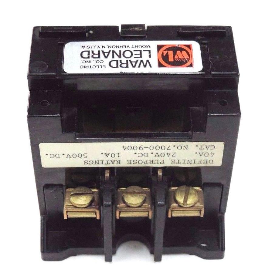Used NEW WARD LEONARD 7000-9004 CONTACTOR 40A, 240VDC, 10A, 500VDC, 70009004