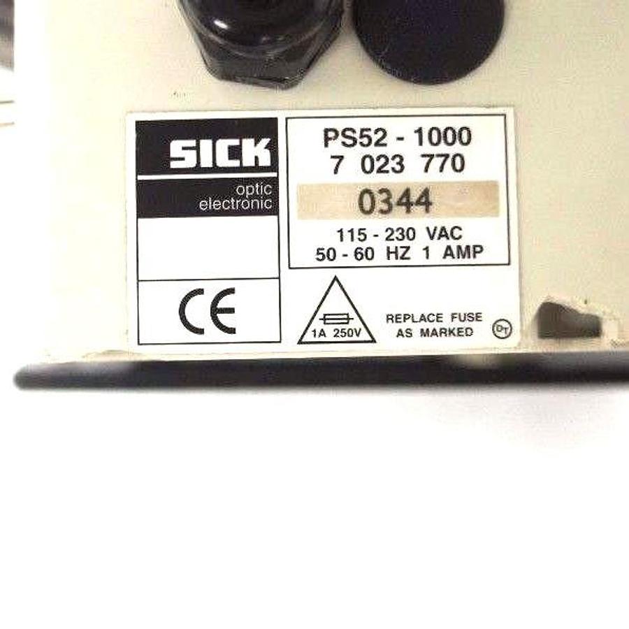 Used SICK PS52-1000 POWER SUPPLY, 7023770, 115-230VAC, 50-60HZ 1AMP, PS521000
