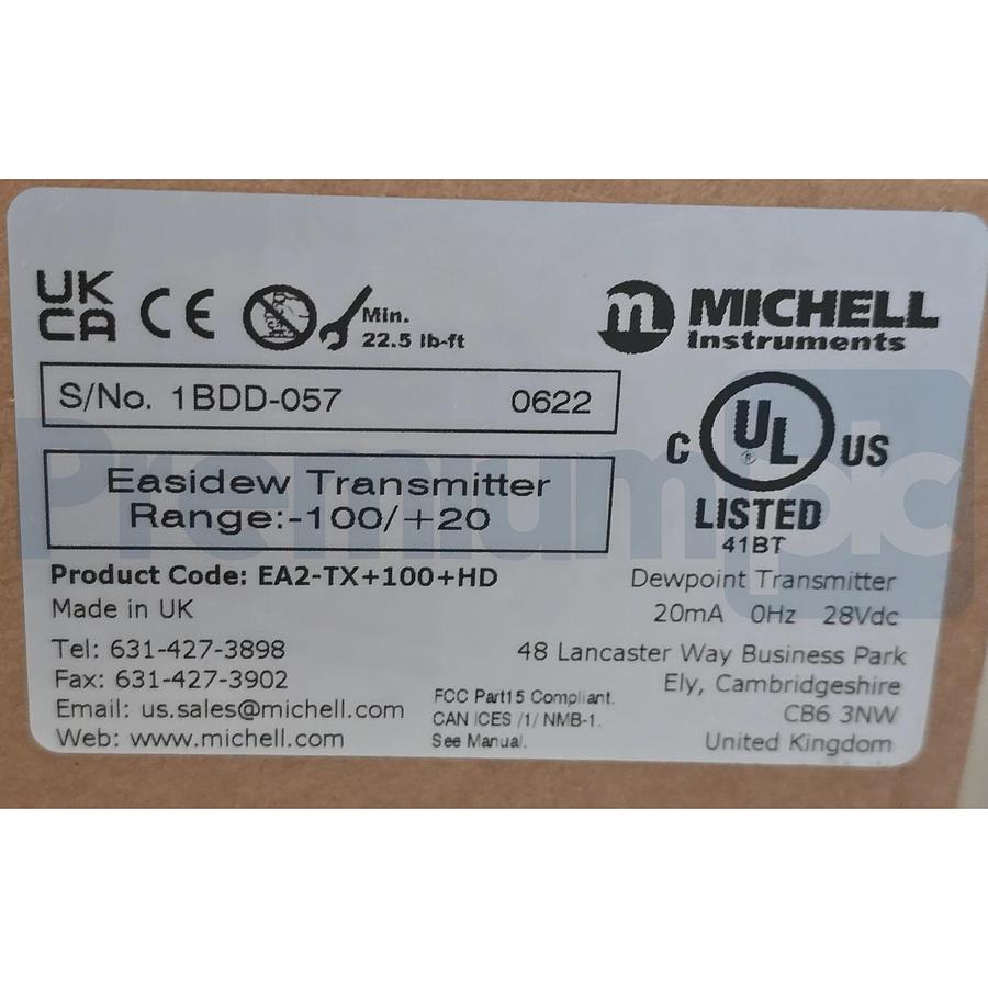 INGERSOLL RAND 23182603 DEWPOINT TRANSMITTER KIT MICHELL EA2-TX-100+HD -100/+20