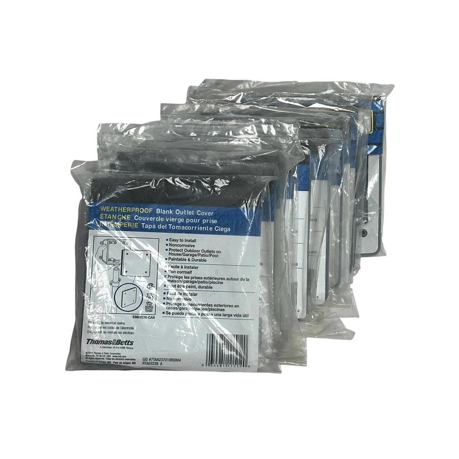 (LOT OF 10) Carlon E9802CN-CAR 2-Gang Weatherproof Blank Cover Non-Metallic NSMP