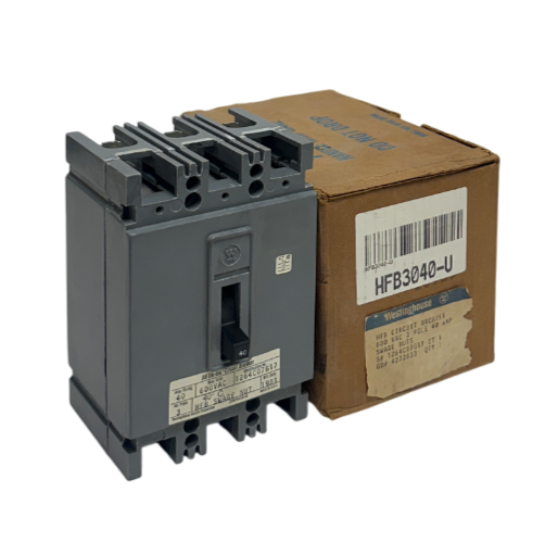 Used WESTINGHOUSE HFB3040-U / 1264C07G17 AB De-ion CIRCUIT BREAKER 40A 600VAC NSMP