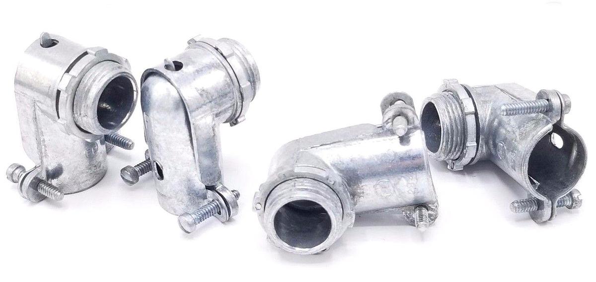 Used LOT OF 4 NEW 3LV70 GENERIC Elbows, 90°, Die Cast Zinc, 3/4" Conduit Size, 3/4"
