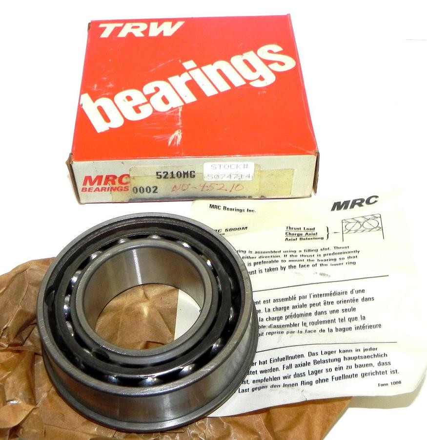 Used NIB TRW BEARINGS 5210MG BALL BEARING DOUBLE ROW 50X90MM 1-3/16IN STEEL