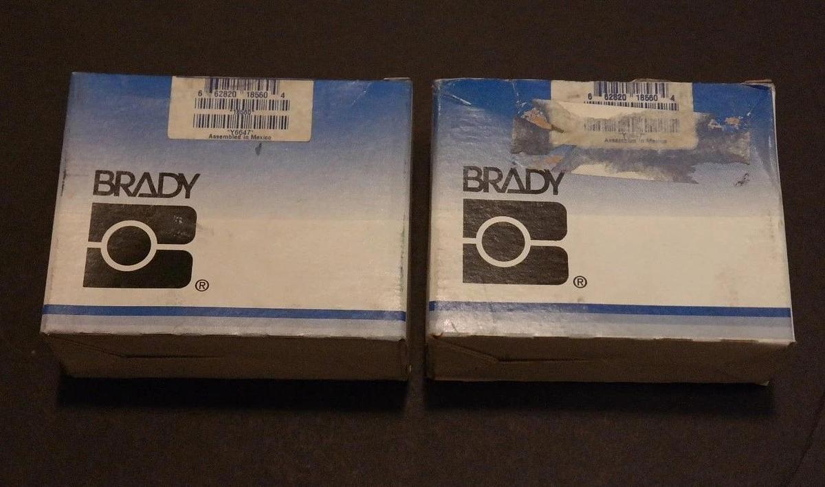 Used LOT OF 2 NEW BRADY TLS2200 / TLS PC LINK THERMAL PRINTER RIBBONS R6210, 18560