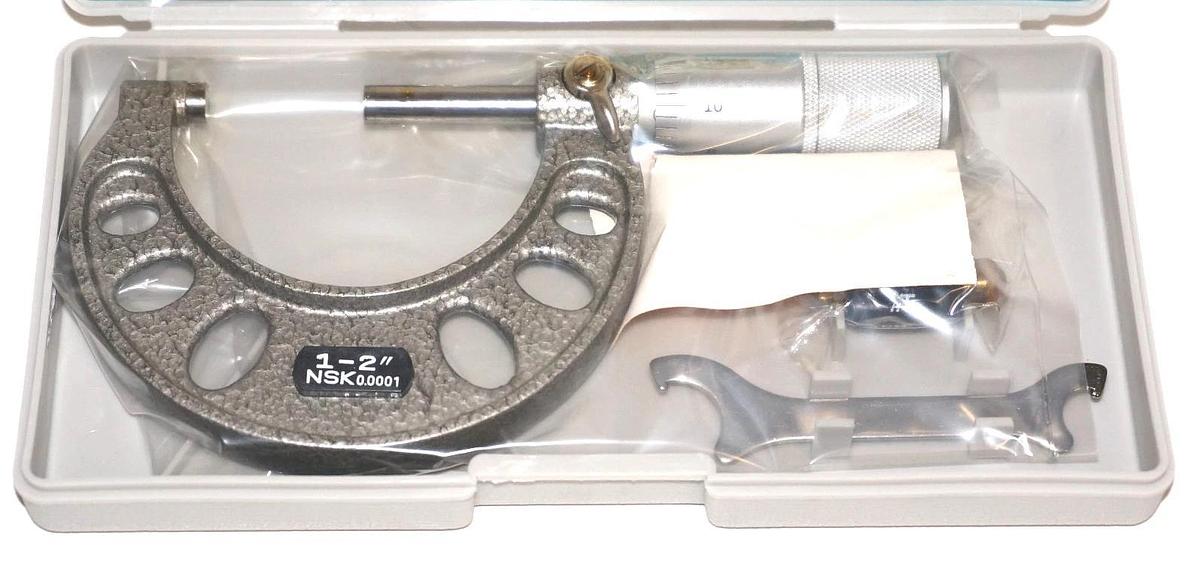 Used NIB NSK YUXB02-1 MICROMETER 1-2'', 0.0001 YUXB021