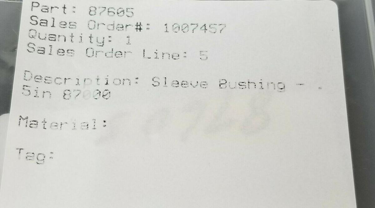 NEW BAUMANN 87605 BUSHING SLEEVE 5in 87000